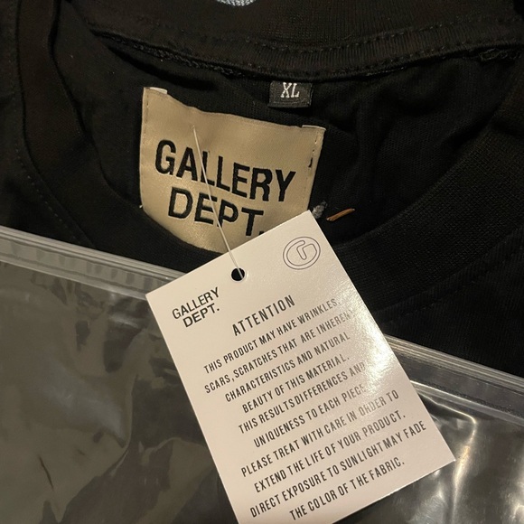 Gallery Dept Black Tee with Yellow Print - Picture 5 of 5